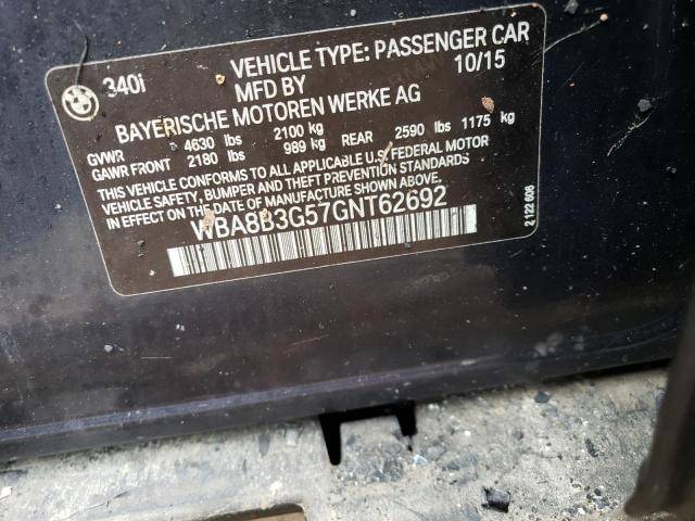 WBA8B3G57GNT62692 BMW 340 I