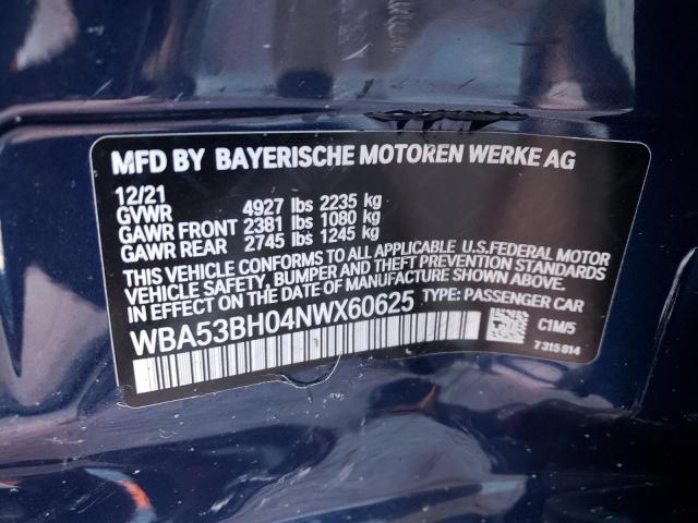 WBA53BH04NWX60625 BMW 530 I