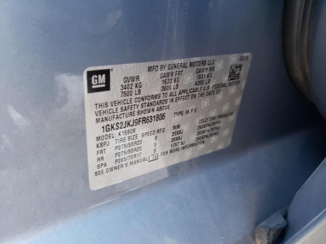 1GKS2JKJ9FR631806 GMC YUKON XL DENALI