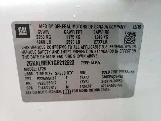 2GKALMEK1G6212523 GMC Terrain Sle