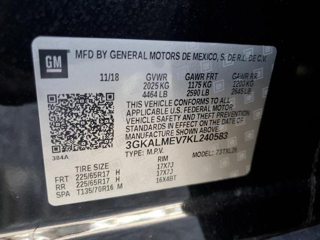 3GKALMEV7KL240583 GMC Terrain Sle