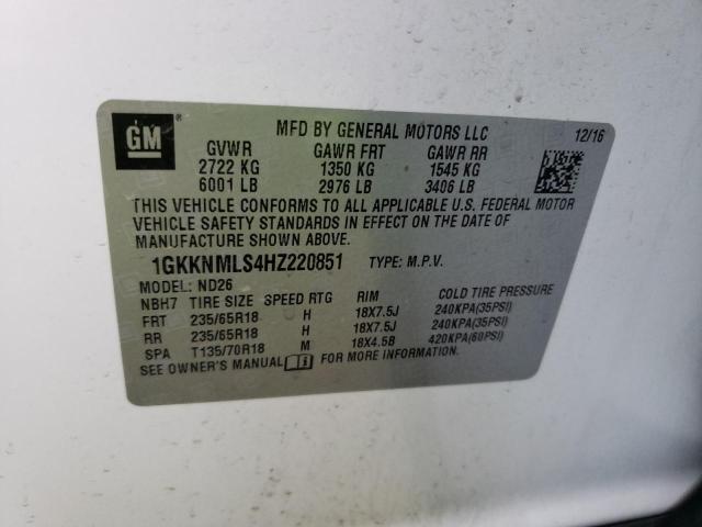 1GKKNMLS4HZ220851 GMC Acadia Slt-1