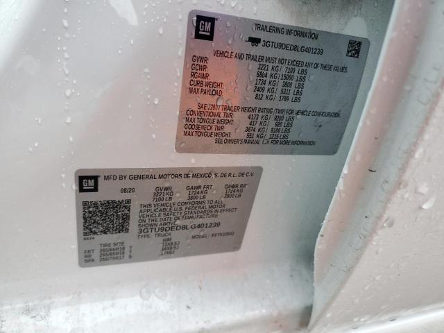 3GTU9DED8LG401239 GMC Sierra K1500 Slt
