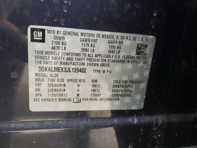3GKALMEX3JL129402 GMC Terrain Sle