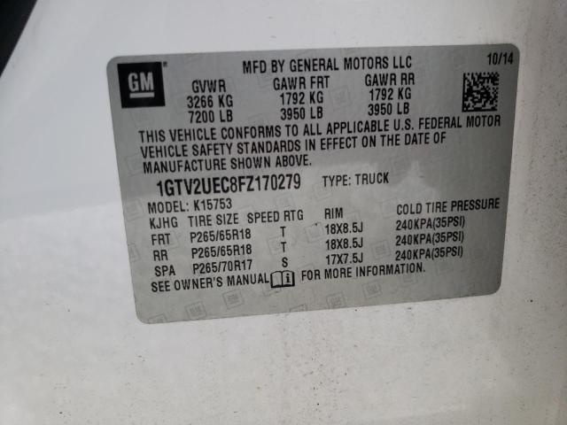 1GTV2UEC8FZ170279 GMC Sierra K1500 Sle
