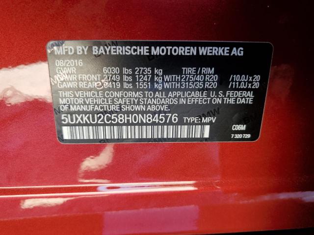5UXKU2C58H0N84576 BMW X6 Xdrive35i