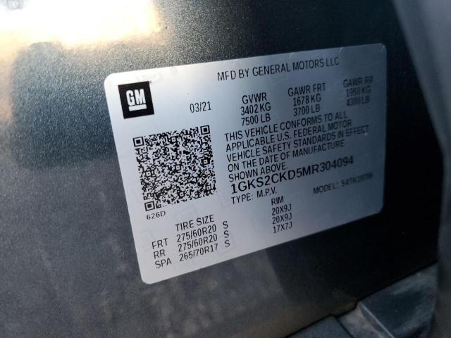 1GKS2CKD5MR304094 GMC Yukon At4