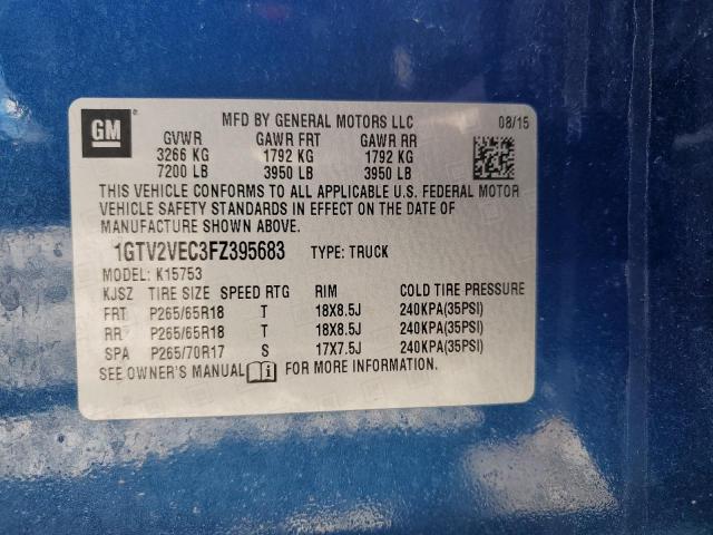 1GTV2VEC3FZ395683 GMC Sierra K1500 Slt