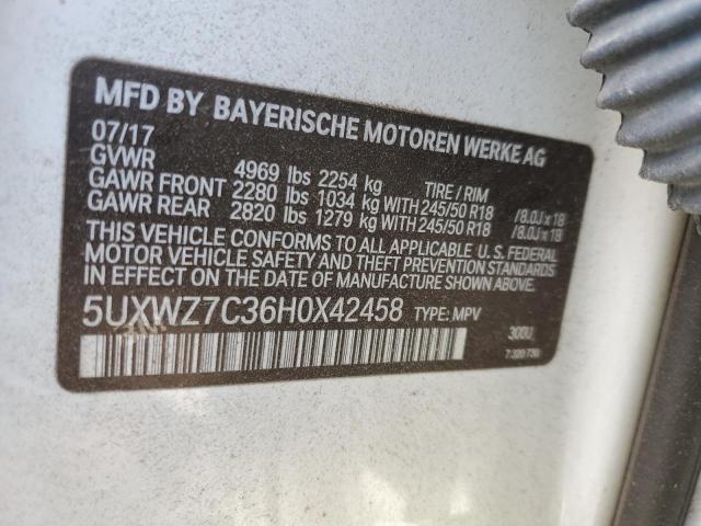 5UXWZ7C36H0X42458 BMW X3 Sdrive28i