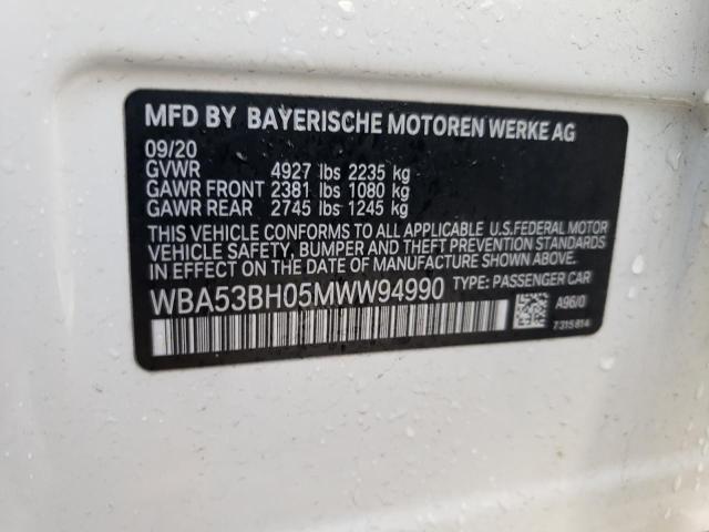 WBA53BH05MWW94990 BMW 530 I