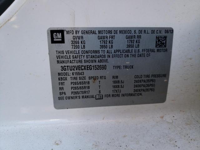 3GTU2VECXEG152690 GMC Sierra K1500 Slt