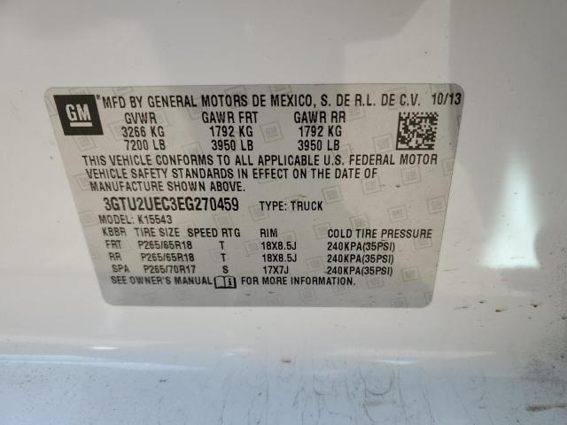 3GTU2UEC3EG270459 GMC Sierra K1500 Sle