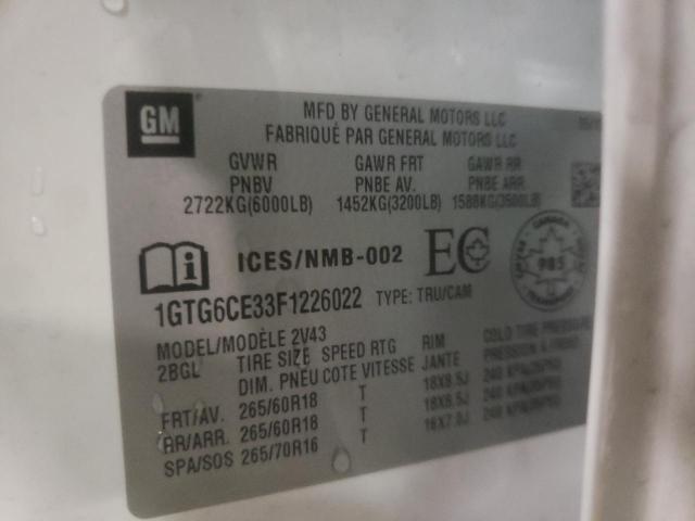 1GTG6CE33F1226022 GMC CANYON SLT