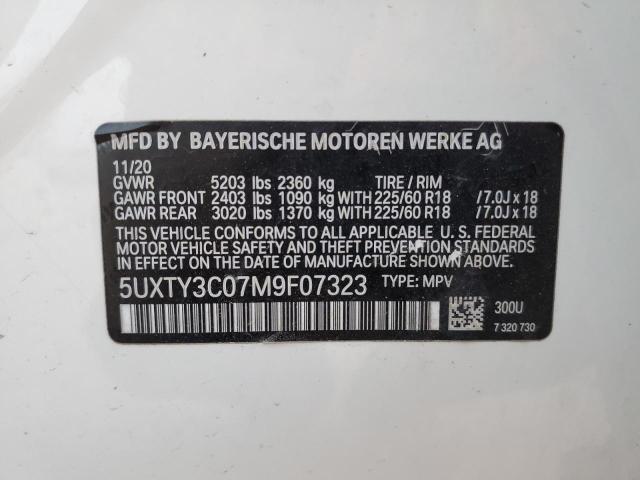 5UXTY3C07M9F07323 BMW X3 Sdrive30i