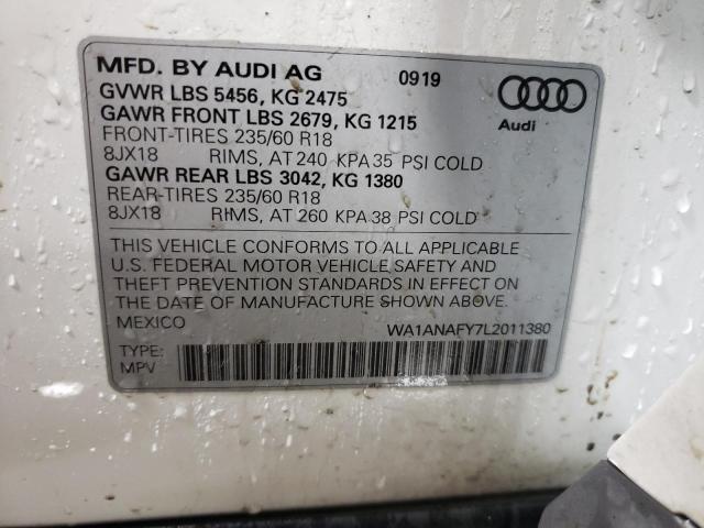 WA1ANAFY7L2011380 Audi Q5 PREMIUM