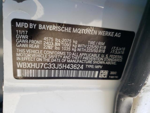 WBXHU7C33J5H43624 BMW X1 Sdrive28i