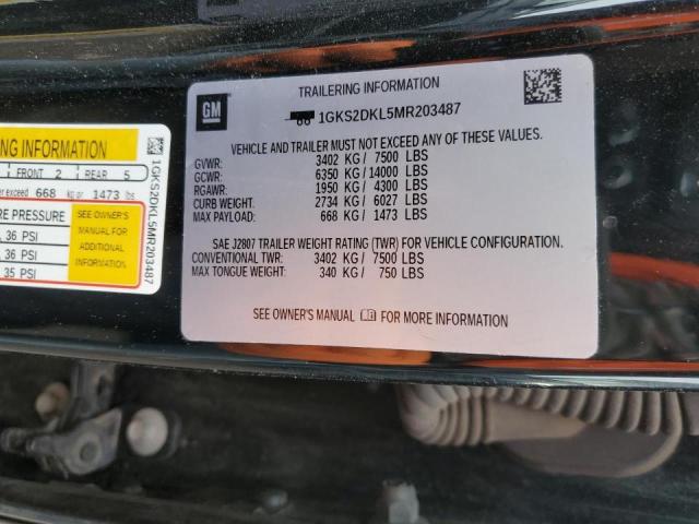 1GKS2DKL5MR203487 GMC YUKON DENALI