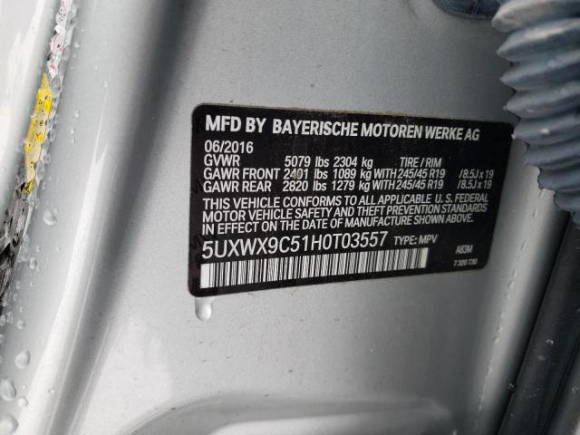 5UXWX9C51H0T03557 BMW X3 Xdrive28i