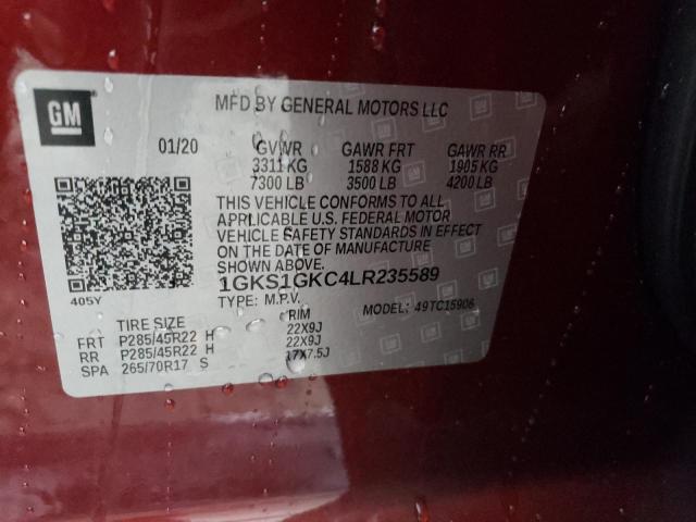 1GKS1GKC4LR235589 GMC Yukon Xl C1500 Slt