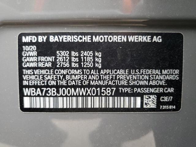 WBA73BJ00MWX01587 BMW 540 XI
