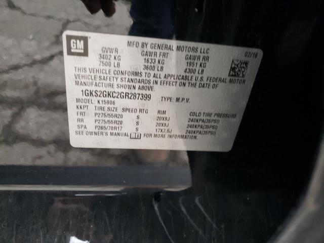 1GKS2GKC2GR287399 GMC Yukon Xl K1500 Slt