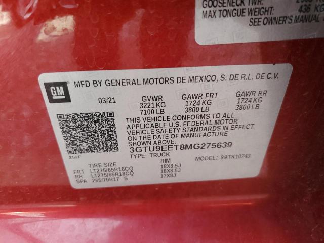 3GTU9EET8MG275639 GMC Sierra K1500 At4