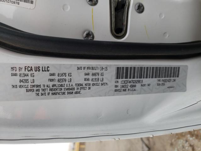 1C3CDFAA7GD529819 Dodge DART SE