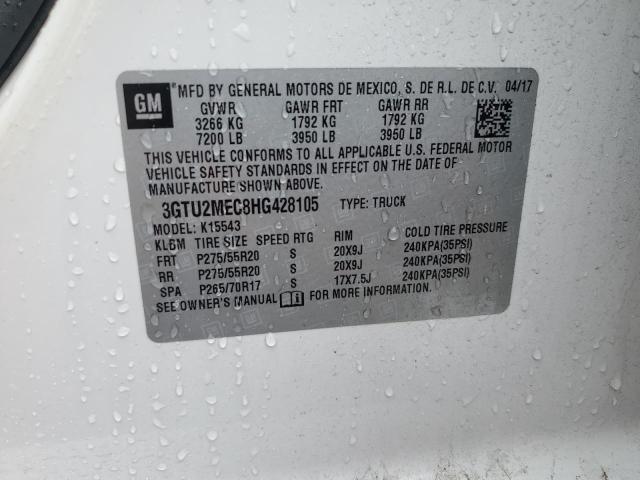 3GTU2MEC8HG428105 GMC Sierra K1500 Sle