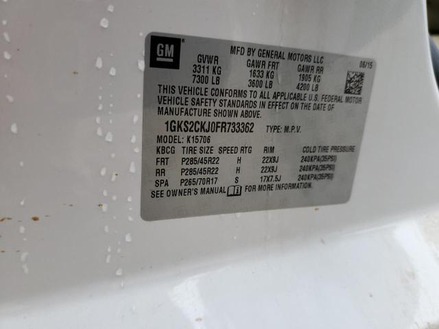 1GKS2CKJ0FR733362 GMC YUKON DENALI