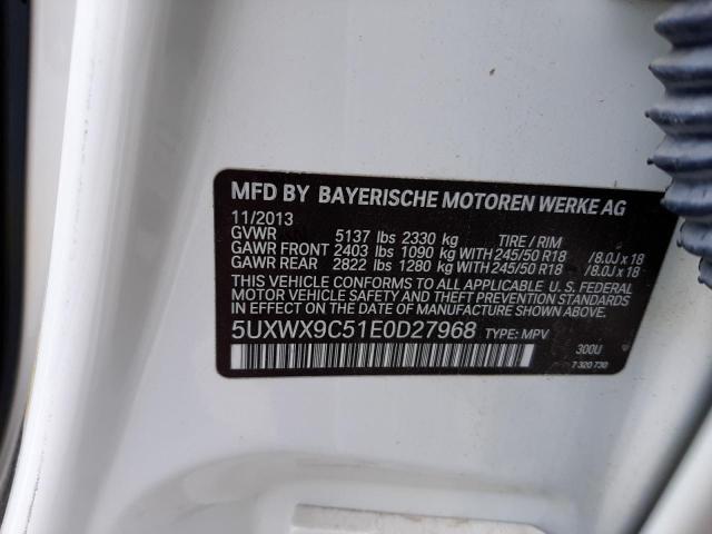 5UXWX9C51E0D27968 BMW X3 Xdrive28i