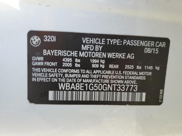 WBA8E1G50GNT33773 BMW 320 I