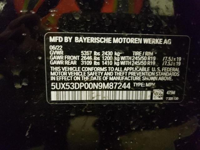 5UX53DP00N9M87244 BMW X3 Xdrive30i