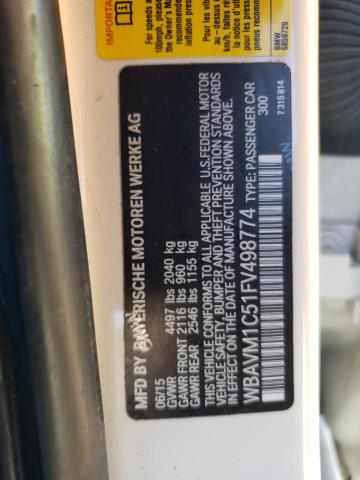 WBAVM1C51FV498774 BMW X1 Sdrive28i