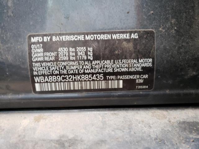 WBA8B9C32HK885435 BMW 330 I