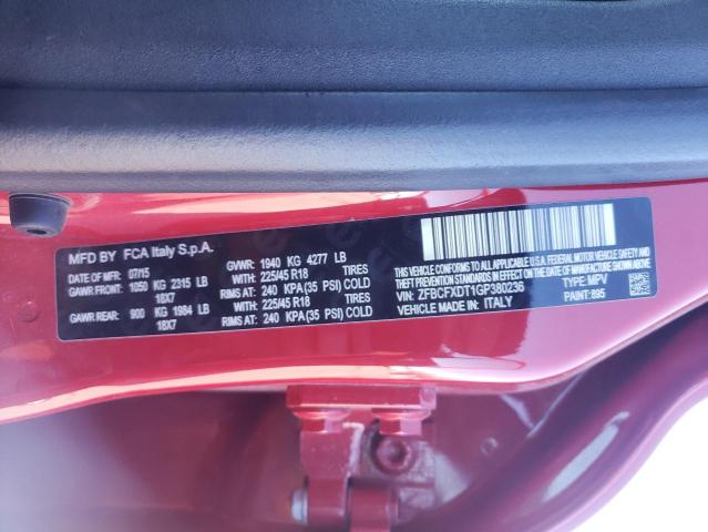 ZFBCFXDT1GP380236 Fiat 500x Lounge