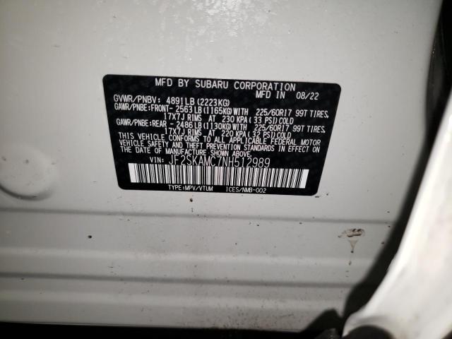 JF2SKAMC7NH512989 Subaru Forester Wilderness