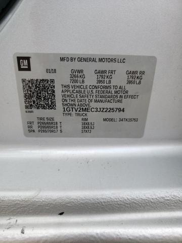1GTV2MEC3JZ225794 GMC Sierra K1500 Sle