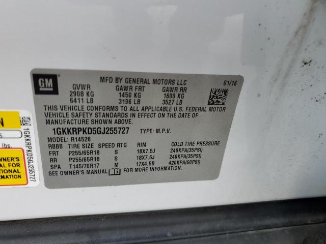 1GKKRPKD5GJ255727 GMC ACADIA SLE