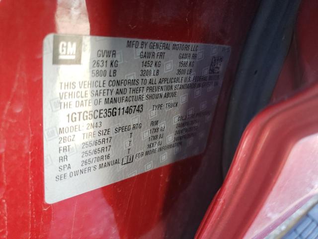 1GTG5CE35G1146743 GMC CANYON SLE