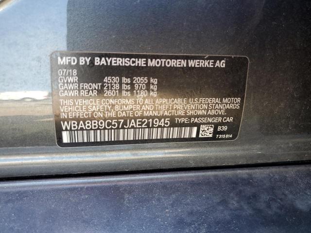 WBA8B9C57JAE21945 BMW 330 I