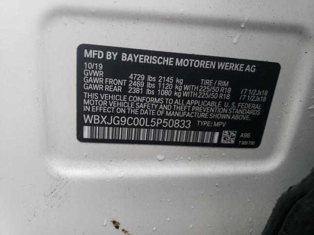 WBXJG9C00L5P50833 BMW X1 Xdrive28i