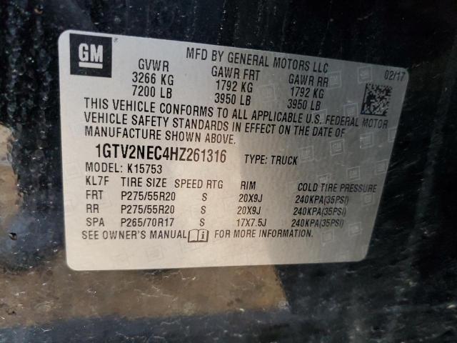 1GTV2NEC4HZ261316 GMC Sierra K1500 Slt