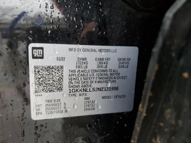 1GKKNLLS2NZ121998 GMC Acadia At4