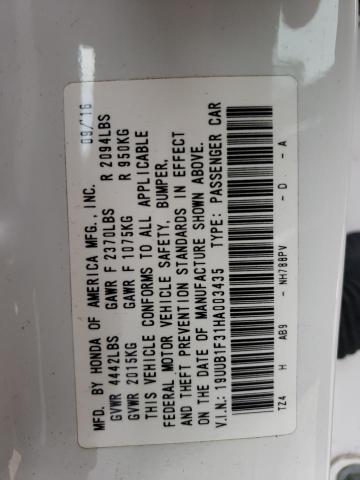 19UUB1F31HA003435 Acura TLX