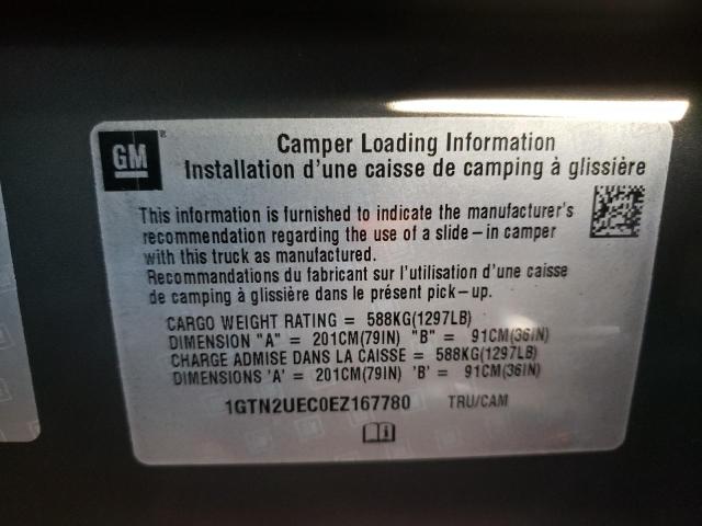 1GTN2UEC0EZ167780 GMC Sierra K1500 Sle