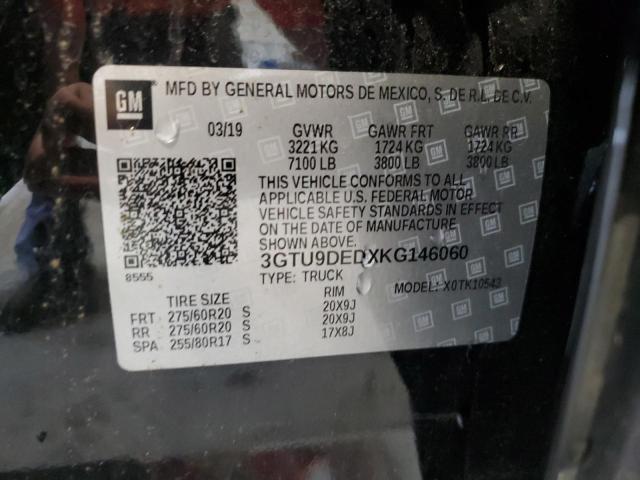 3GTU9DEDXKG146060 GMC Sierra K1500 Slt