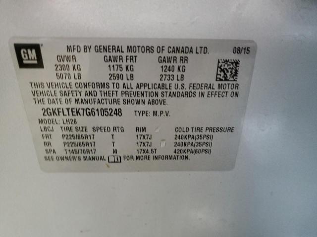 2GKFLTEK7G6105248 GMC Terrain Sle
