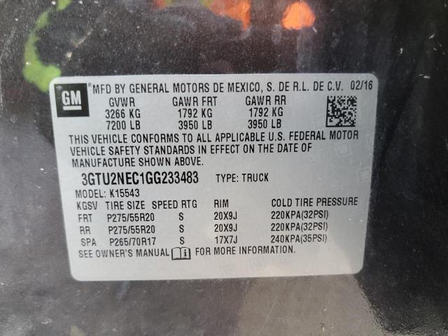 3GTU2NEC1GG233483 GMC Sierra K1500 Slt