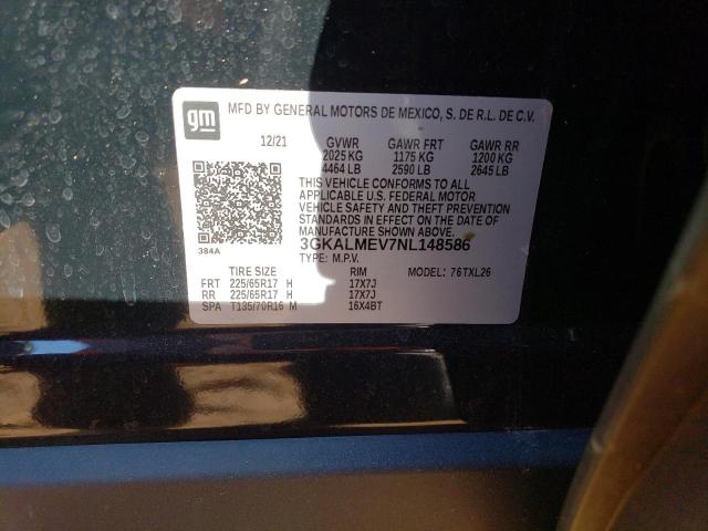 3GKALMEV7NL148586 GMC Terrain Sle