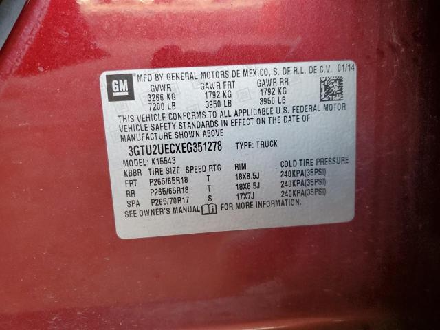 3GTU2UECXEG351278 GMC Sierra K1500 Sle